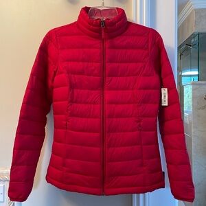 Amazon Essentials Women Lightweight Packable Puffer Jacket, Red, XS, NWT